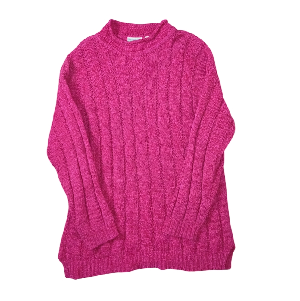 Sweetbriar Vintage Cable Knit Tunic Sweater Oversized